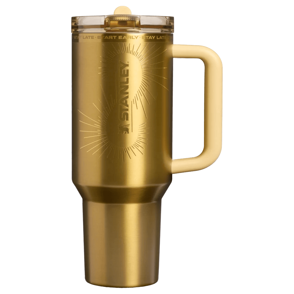 Golden Radiance 40oz Tumbler – metallic gold insulated tumbler