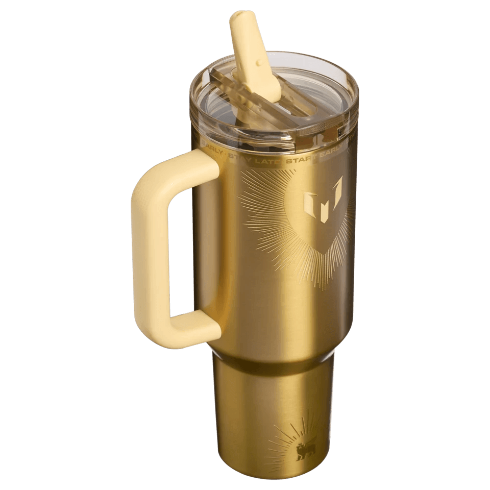 Golden Radiance 40oz Tumbler – sunburst finish detail