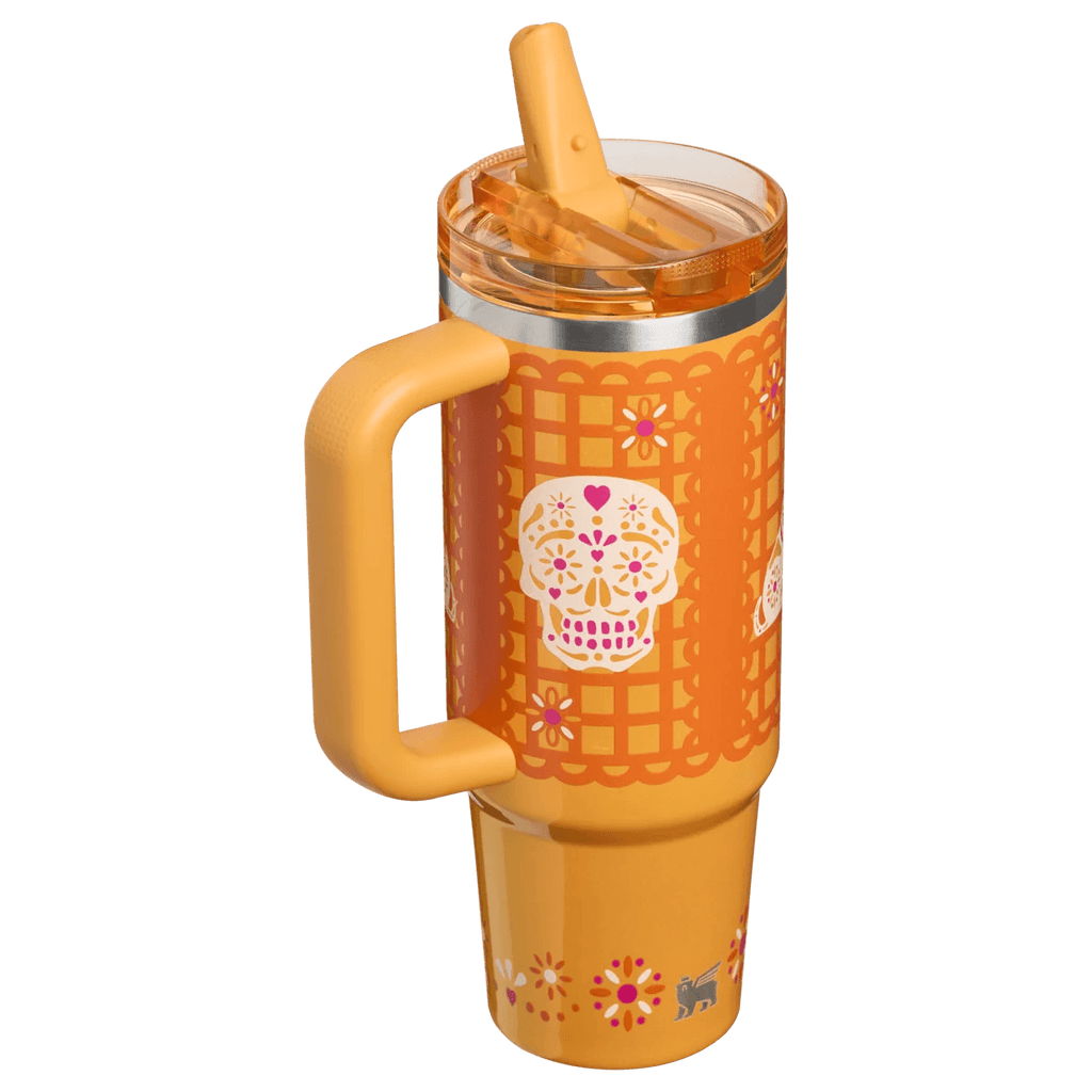 Golden Fiesta Tumbler – side view with handle