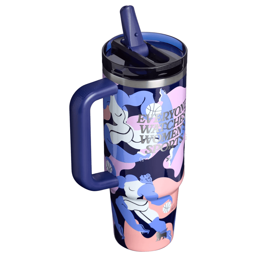 Women’s Sports Power Tumbler – basketball artwork detail