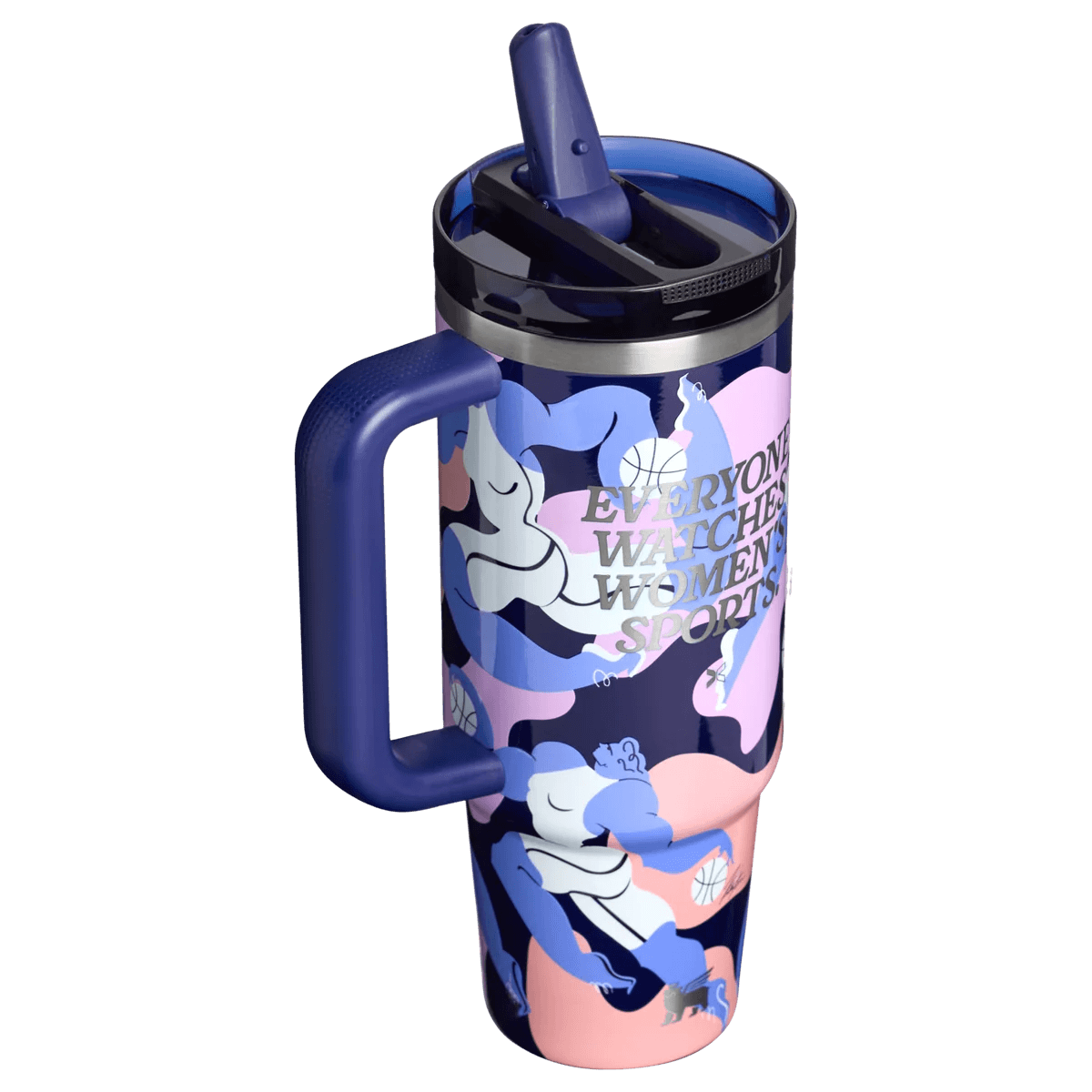 Women’s Sports Power Tumbler – basketball artwork detail