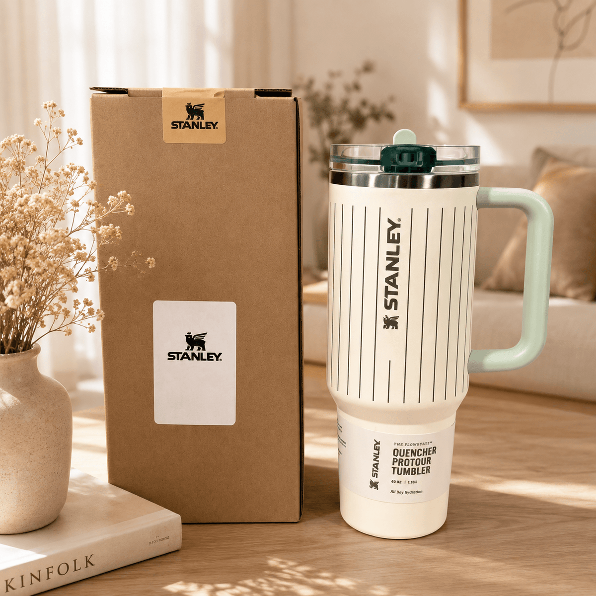 Evergreen Classic Insulated Tumbler – 40oz tumbler with forest green accents