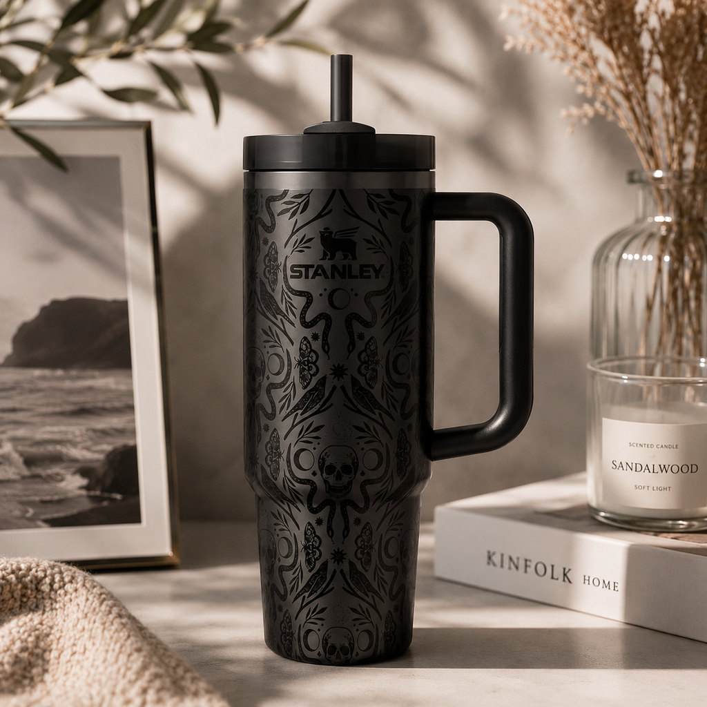 Midnight Mystic Stanley Tumbler – artwork detail