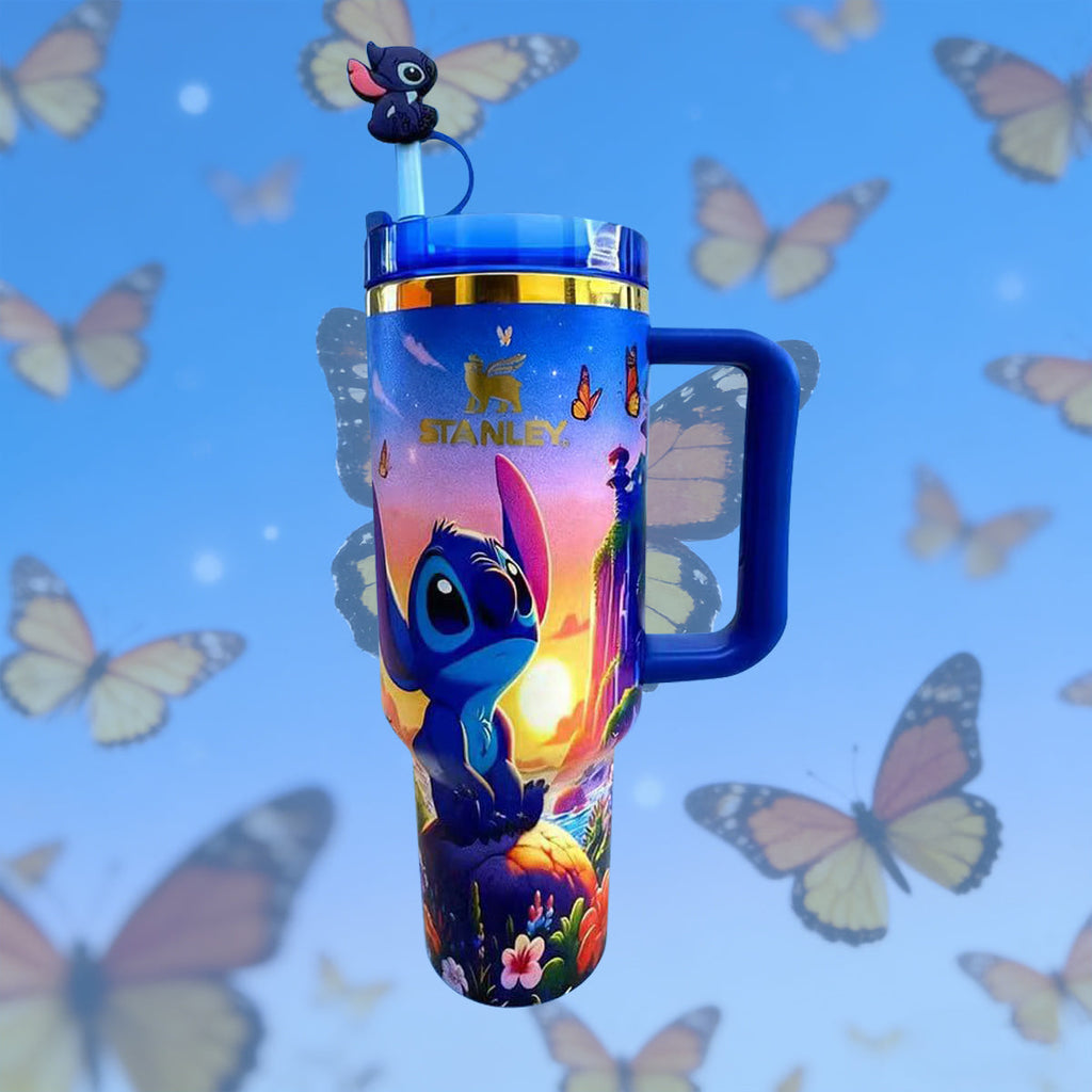 Stitch Sunset Dream Tumbler – navy 40oz sunset island tumbler