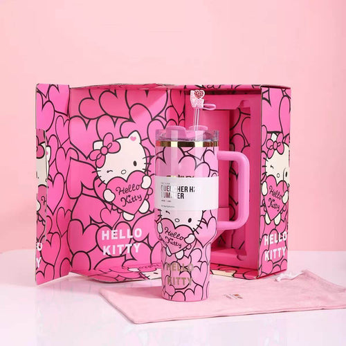 Kitty Love Tumbler Set – pink 40oz kitty tumbler