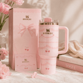 Stanley Cherry Lace Tumbler – blush pink 40oz with gift box
