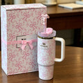 Stanley Pink Luxe Tumbler Set – floral bow 40oz tumbler