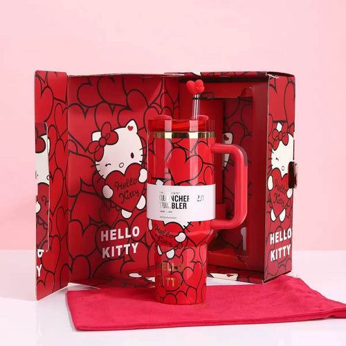 Kitty Love Tumbler Set – red colourway