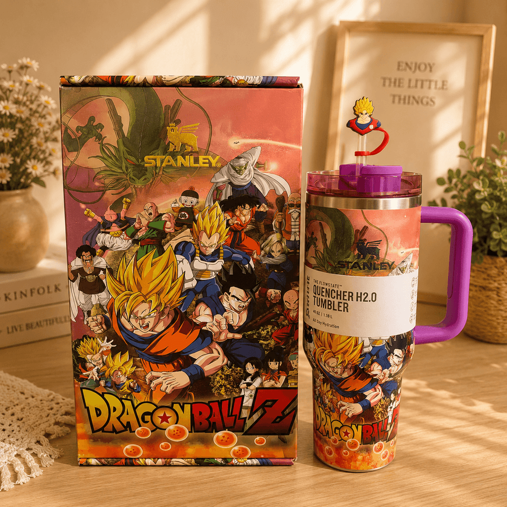 Stanley Anime Fusion Tumbler Set – 40oz anime action tumbler with gift box