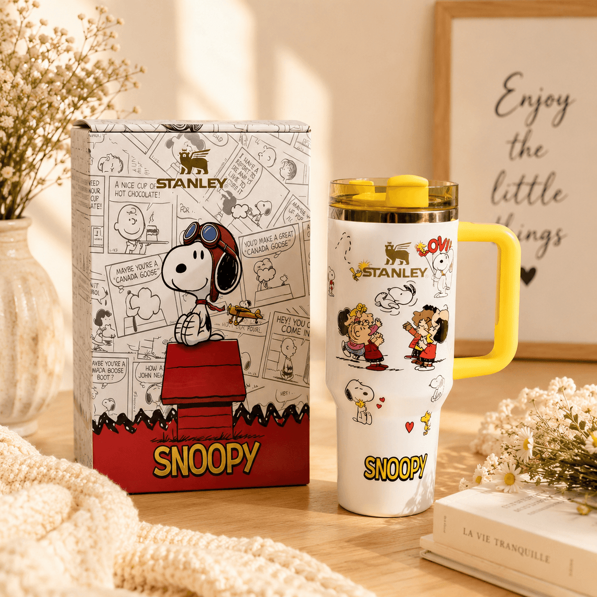 Stanley Snoopy Aviator Tumbler – white colourway
