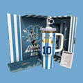 Legend No.10 Champion Tumbler Set – sky blue striped 40oz football tumbler