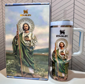 Sacred Grace Faith Tumbler – sky blue 40oz faith-inspired tumbler