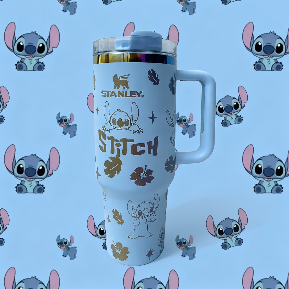Stanley Tropical Stitch Tumbler – artwork detail