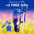 Stitch Tumbler Gift Set – blue 40oz tropical sunset tumbler