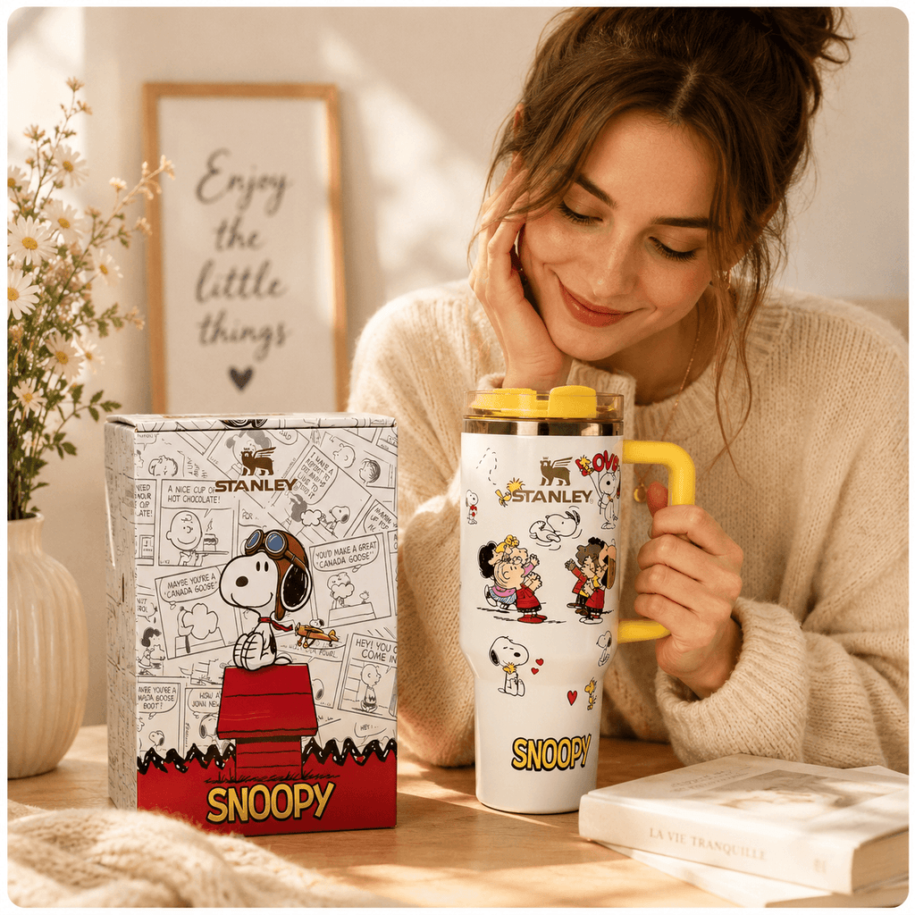 Stanley Snoopy Aviator Tumbler – gift box view
