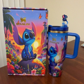 Stitch Sunset Dream Tumbler – character topper detail