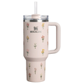Stanley Meadow Sip Tumbler – blush pink 40oz wildflower tumbler